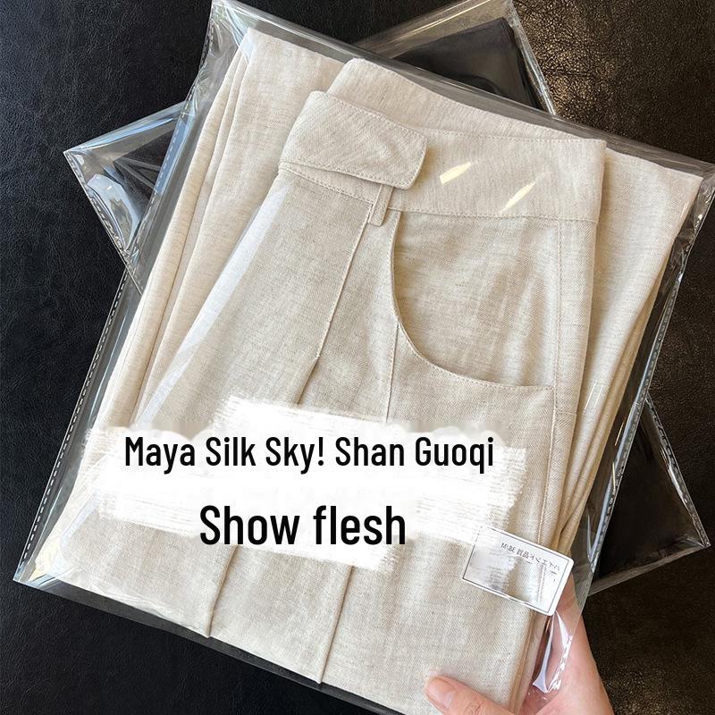 Широкие солнцезащитные брюки из хлопка и льна Tencel для женщин