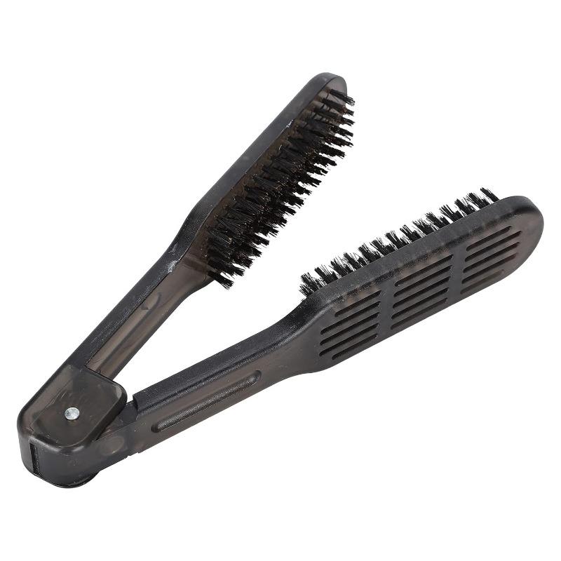1Pc Double Brush for Hair Straightening Clamp Brush for Straightening Hair Hair Styling Clips for Smoothing and Straight Hair Styles
