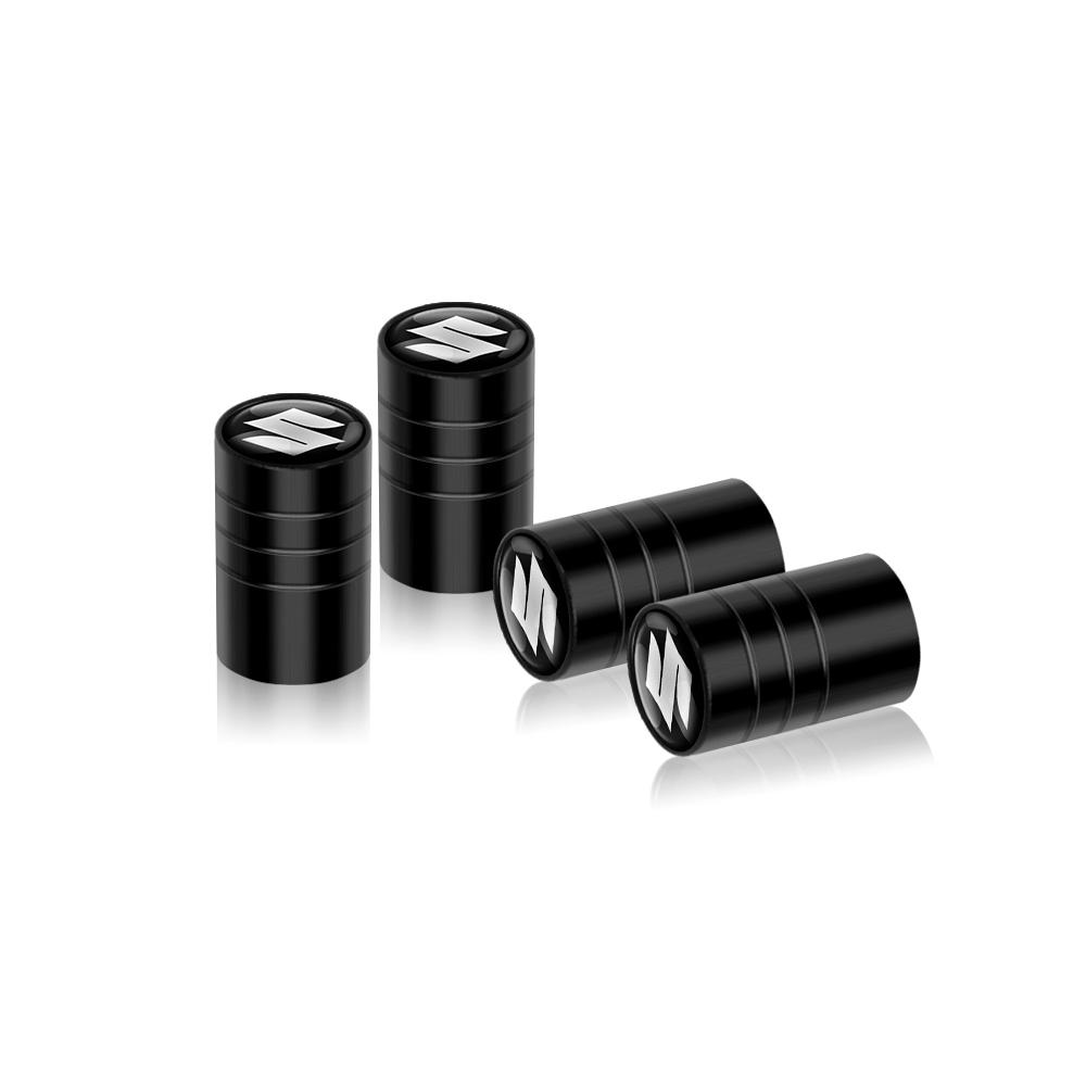 SCCF4 4PCS Metal Car Wheel Tire Valve Air Stem Cap Cover For Suzuki ALTO Samurai Grand Vitara Baleno SX4 Swift Jimny IGNIS Accessories