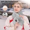 Electric Heating Scarf USB Heated Neck Wrap Soft Warmer Scarf for Women Men 3-gear Temperature Control Winter Neck Warm Scarf