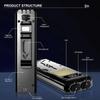 Фонарик EDC, карманный фонарик с USB-C зарядкой, 7 режимов освещения, клипса и магнитное основание, водонепроницаемый IP, индикатор заряда для использования на открытом воздухе в экстренных ситуациях