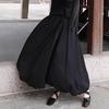 Handmade Heavy-Duty Puffy Cloud Ruffle Midi Skirt In Black and White