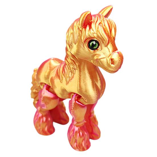 3D-печатная лошадь-украшение, милая шарнирная фигурка лошади, гибкая игрушка-непоседа в виде животного для интерактивной игры, снятия стресса и демонстрации