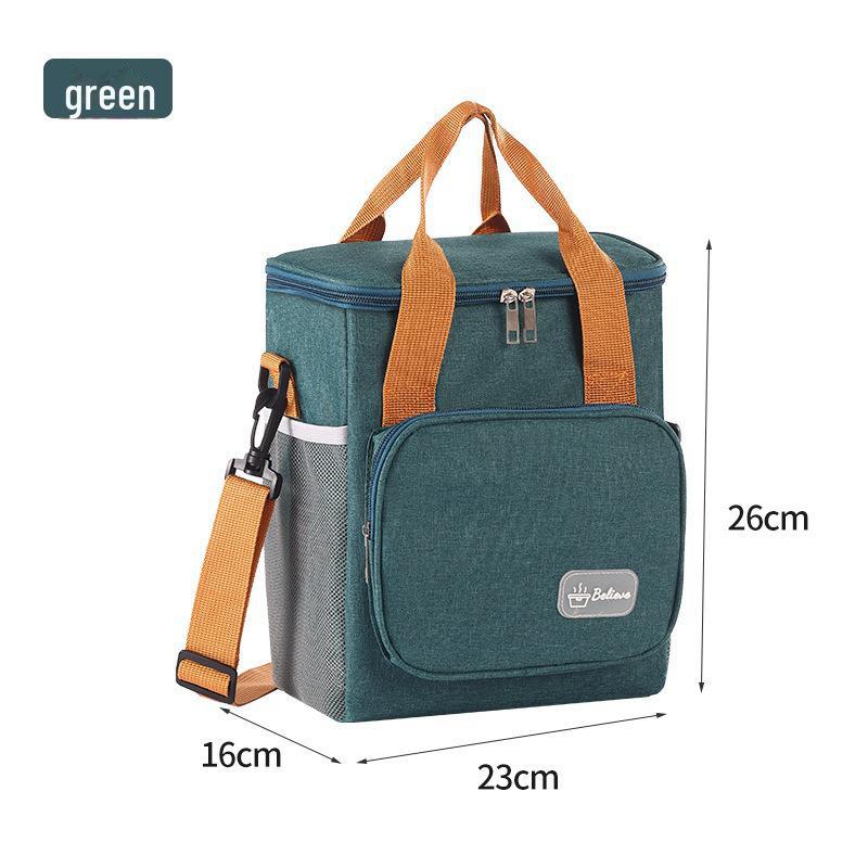 Dual-Layer Insulated Lunch Bag: Thickened Design for Office or Student Use