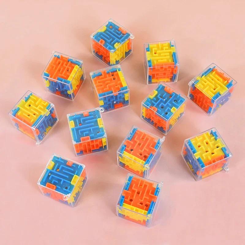 1-10 шт. 3D куб лабиринт с перекатывающимися шариками развивающие игрушки подарки на день рождения для детей мешок для пиньяты наполнитель рождественские подарки для гостей свадьбы