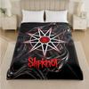 Slipknot Print Flannel Blanket Cozy Lightweight Plush Throw Blanket For Bed Sofa Household Use
