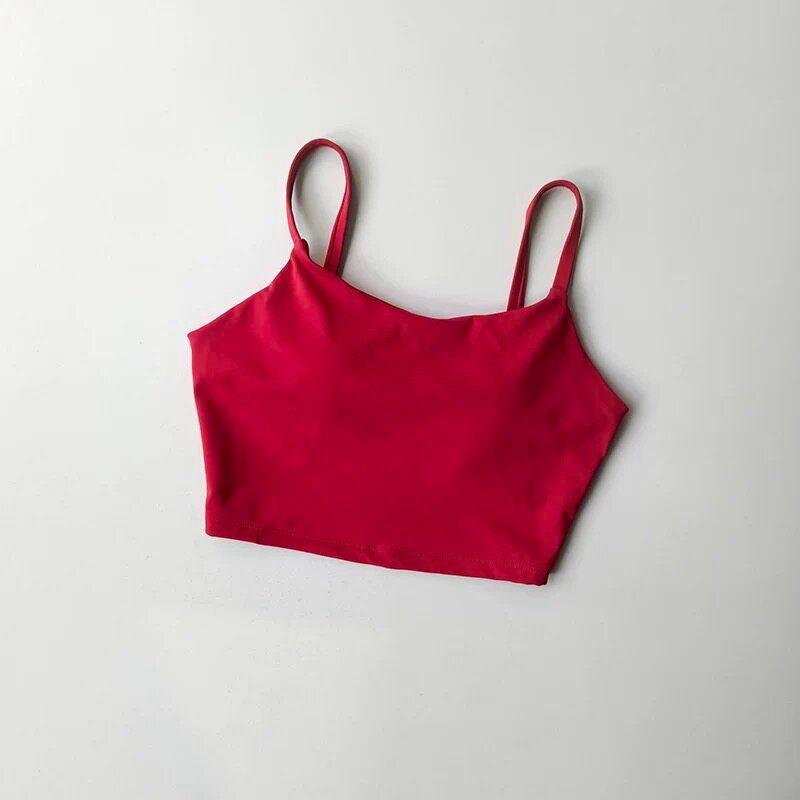 Sexy One-Piece Yoga Vest, Summer Beautiful Back European and American Style Fitness Top, Strap Bra, Shockproof Sports Underwear for Women