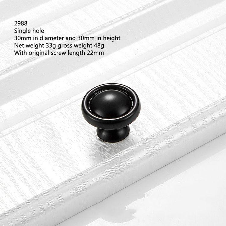 Black Handle American Style Modern Pull Antique Handles and Knobs Drawer Furniture Kitchen Cabinet