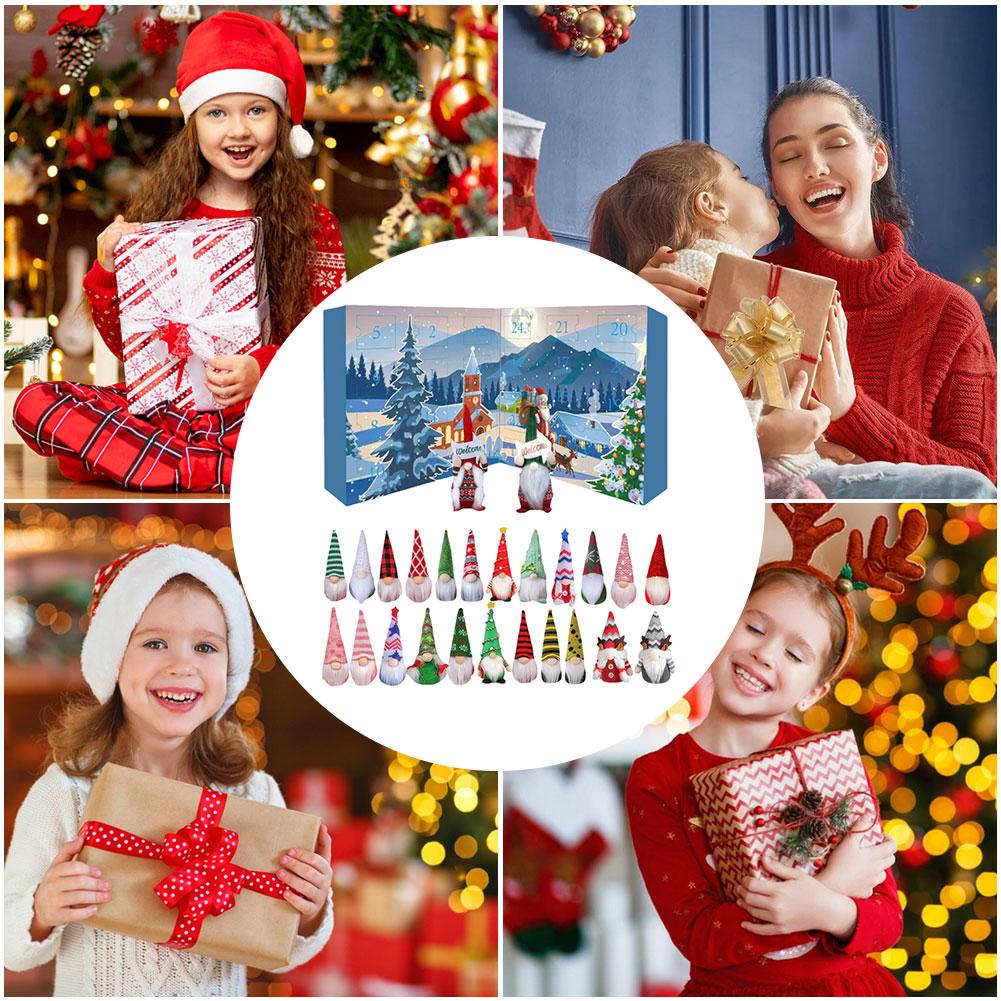 Рождественский гном Праздники Адвент-календарь 2025 24 дня Рождественский календарь обратного отсчета Рождественский календарь обратного отсчета для мальчиков девочек