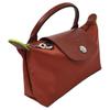 Longchamp Le Pliage Green 17 Складная холщовая сумка-тоут с короткими ручками Маленькая женская сумка-тоут Коричневый 34175919404