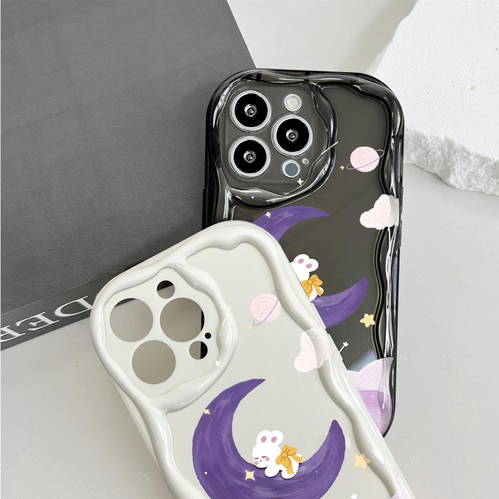 Милый мультяшный узор, кремовая текстура, мягкий силиконовый чехол с волнистыми краями, чехол для телефона для OPPO Reno Realme