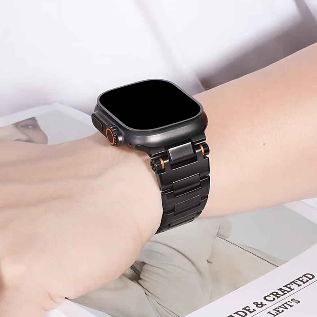 Ремешок из нержавеющей стали для Apple Watch Ultra 3/2/1 49 мм 46 мм 45 мм 44 мм 42 мм Металлический магнитный ремешок IWatch Series 11 10 9 8 7 6 SE 5