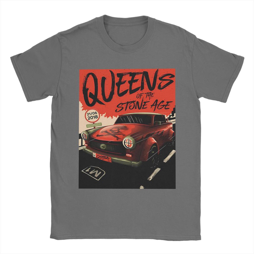 Смешные мужские футболки Abang Mobil Queens of the Stone Age, с круглым вырезом, 100% хлопок, с коротким рукавом, идея для подарка, одежда