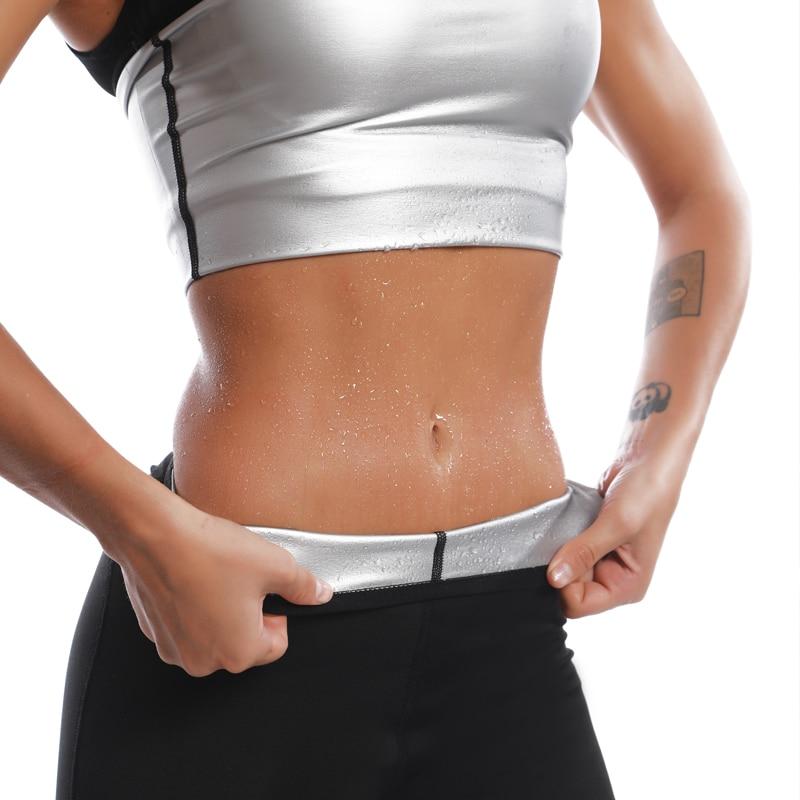 Женский спортивный топ с серебряным покрытием Терморубашка Пот Сауна Майки Формирователи тела Тренажер для талии Жилет для похудения Фитнес Корректирующее белье Моделирующий пояс