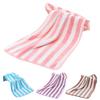 Bath Towel Super Soft Wide Striped Non-Fading Highly Absorbent Ultra-Thick Absorb Water Coral Velvet Thickened Bath Face Towel Washcloth Home Supplies