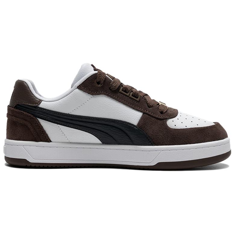 Puma Caven 2.0 Lux SD Цветные блоки Амортизация Прочные низкие кроссовки Унисекс кроссовки Белый Коричневый 395080-11