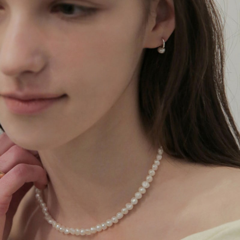 Современный серебристый уродливый винтажный натуральный уродливый ожерелье из речного жемчуга