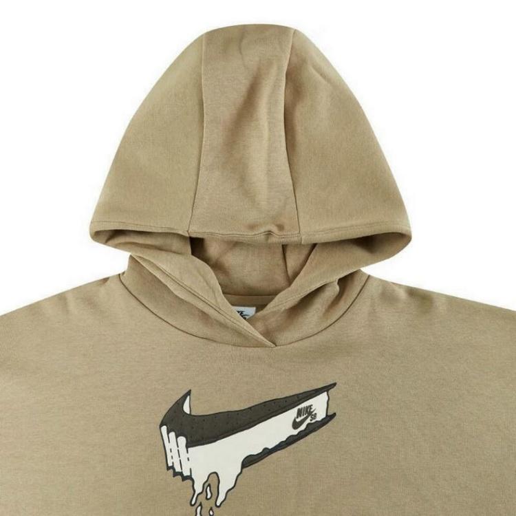 Nike Толстовка с капюшоном Повседневная модная универсальная с капюшоном с длинным рукавом Детские толстовки с капюшоном Хаки HF8801-297