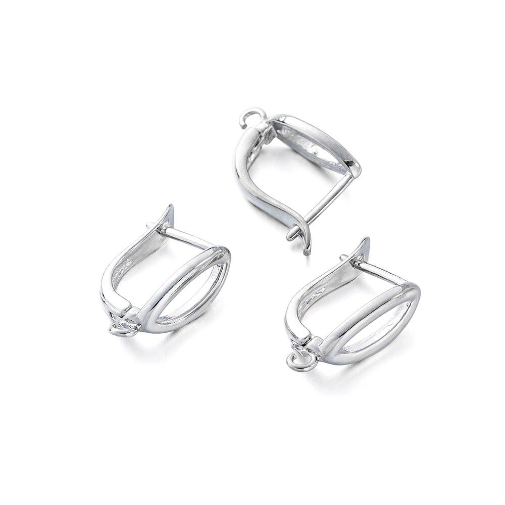 10 шт./лот 19 мм французские крючки для серег с рычагом, проволочные настройки, базовые обручи, фурнитура для сережек для DIY, принадлежности для изготовления ювелирных изделий