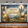 The 2D flat oil lamp magic background cloth is highly suitable for indoor or outdoor celebration events.