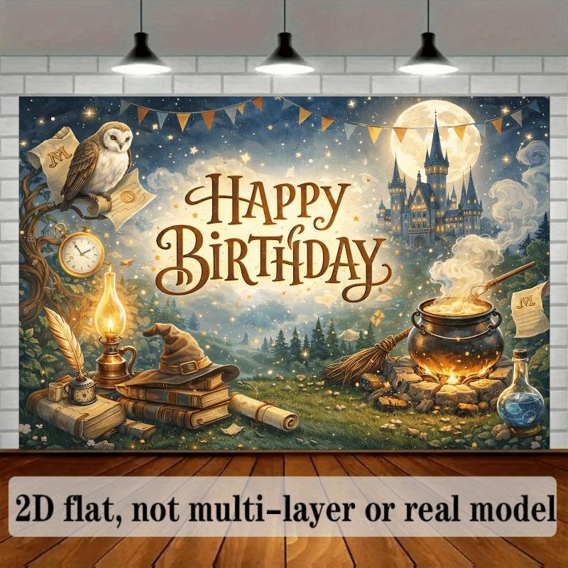 The 2D flat oil lamp magic background cloth is highly suitable for indoor or outdoor celebration events.