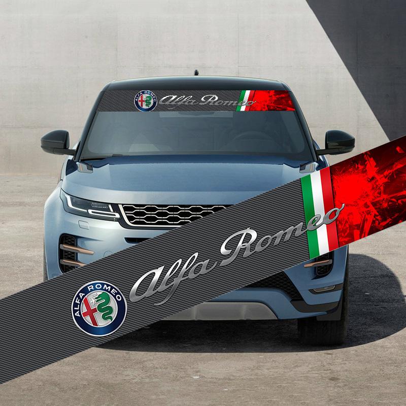 for Alfa Romeo Giulia GT Giulietta 156 159 155 Mito Stelvio Tonale Brera Spider Car Windshield Reflective Sticker Decals neg855