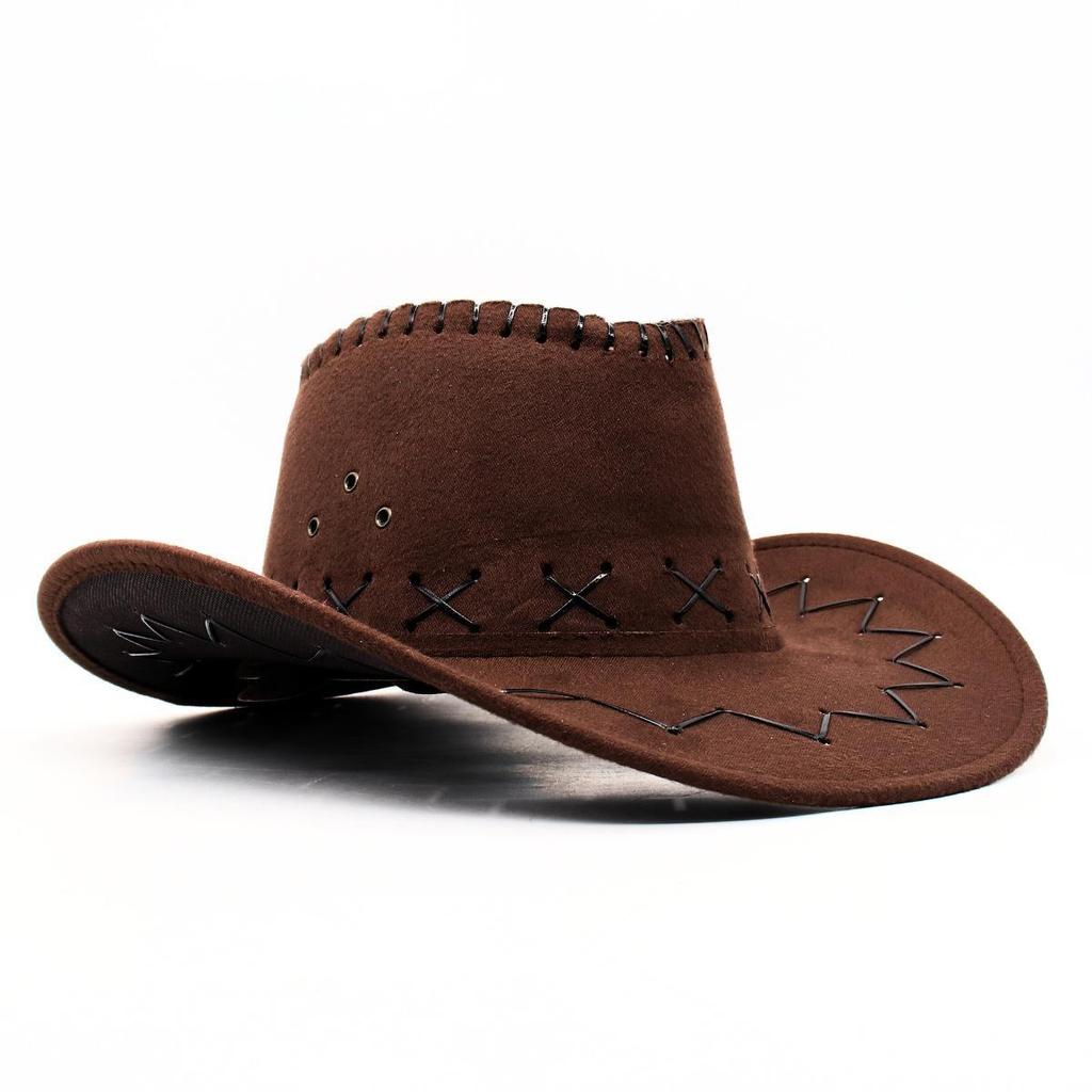 Ковбойская шляпа замшевая корейская версия шляпы от солнца для мужчин и женщин, пляжная шляпа для отдыха на траве, шляпа для верховой езды