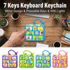 Animals 7 Keys Keyboard Keychain Cartoon Keyboard Clicker Keychain  Backpack Decor