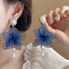 Sweet Mesh Flower Dangle Earrings Exaggerated Petals Stud Earrings Romantic Beach Earrings  Gifts