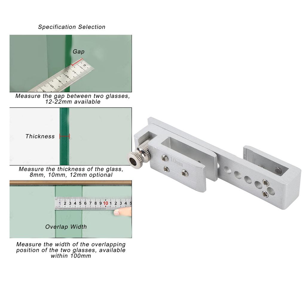 Metal Sliding Door Lock No-Drill Installation Glass Door Lock Shower Glass Lock Bathroom Hardware