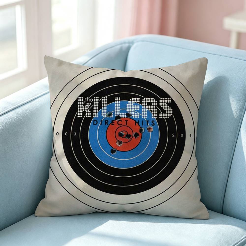Rock Band TThe Killers Square DoubleSided printed Pillow Case Bedroom Bedside Pillow Sofa Cushion Cover