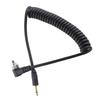 2.5mm To Male Flash PC Sync Cable Cord with Screw Lock Extended Coiled Wire