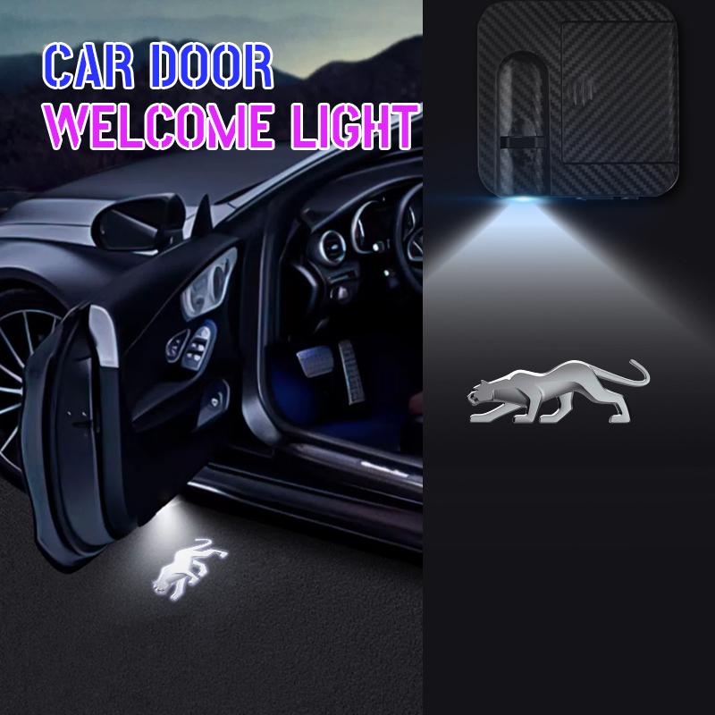 1/2PCS For Puma Cougar Logo LED Courtesy Lamp Car Door Welcome Light Ghost SAZ5 Shadow Light For Ford ST Line EcoBoost MK2 MK3 MK4