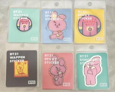 [Б/У] BT21 COOKY Официальный набор стикеров из 6 штук
