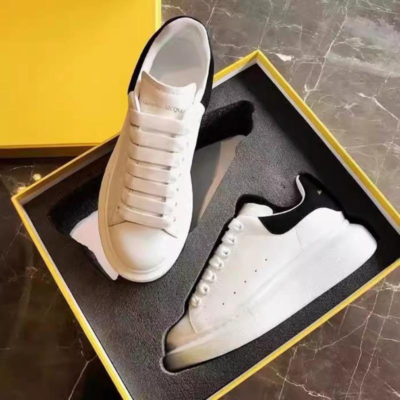 Little white shoes women's new couple leather inner height increase versatile small spring and summer thick baseplate shoes men