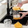 Manual Citrus Juicer Portable Lemon Lime Orange Squeezer BPA-Free Fruit Press Extractor for Oranges Lemons Non-Slip Base Juice Extractor with