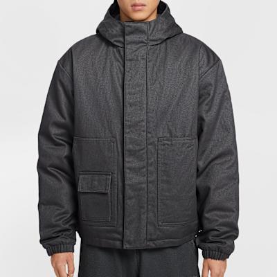 Nike Puffer Jackets Men's Coal Black Hooded Moderate