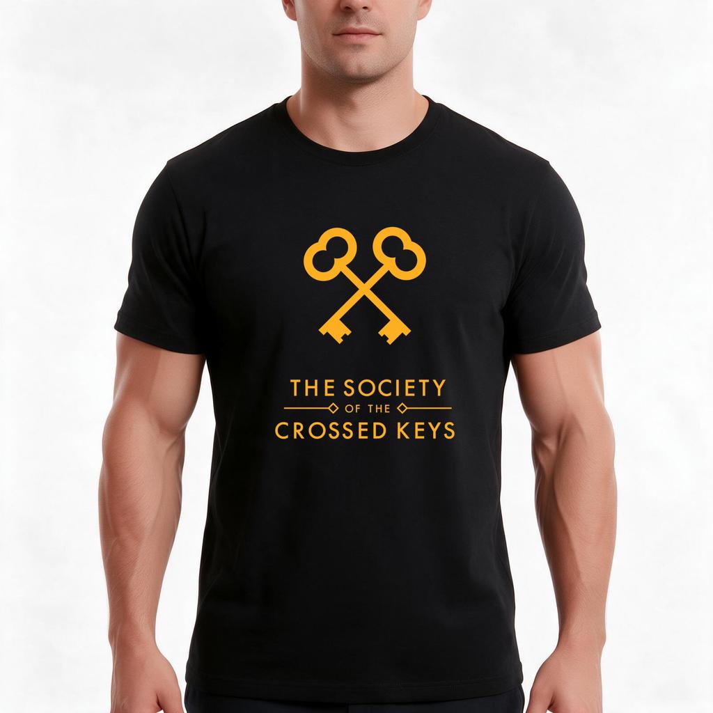 The Society Of The Crossed Keys Tshirt Summer Casual Cotton Tee Oversized Streetwear Tops Vintage Graphic Print 100 Cotton