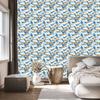 Military Camouflage Wallpaper Blue and Beige for Living Room and Bedroom 50x1000