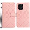 HT06 For Honor X8b 4G Case Leather Imprinted Rhombus Card Slots Phone Cover