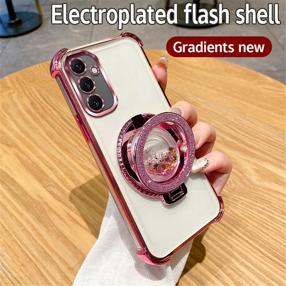 Чехол для телефона Quicksand Glitter с магнитной подставкой для Samsung A15 A25 A35 A55 A54 A34 A14 A24 A13 A53 A23 A33 A32 A52 A51, мягкий чехол