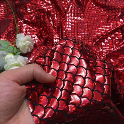 Ткань с блестками под рыбью чешую, эластичная, для DIY, костюмов для сценических выступлений, украшения свадебной вечеринки, шитья, ткани для купальника русалки
