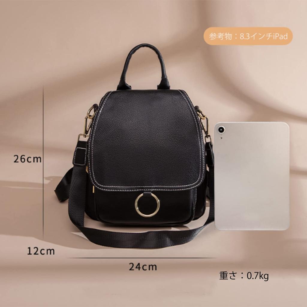 Rucksack Shoulder Mini 8 Large Oxford PU Beige [SUNLUTO] Women's Bag, Small, Cute, 3-Way Bag, Stylish, Simple, Pockets, Capacity, Backpack,