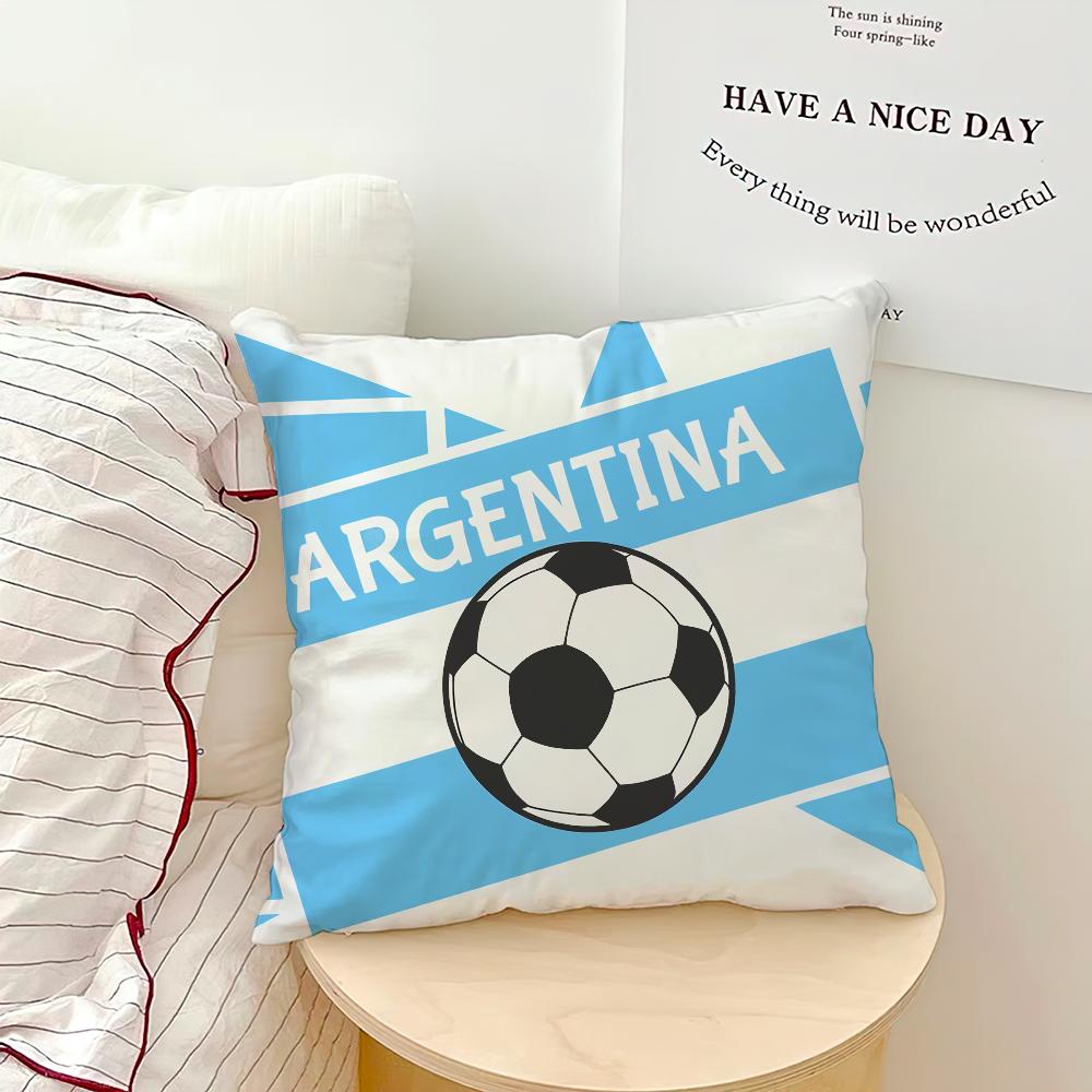 design Argentina soccer lover art soft pillowcase for Sofa Home Living Room bedside Decor pillow cover Gift Party hogar