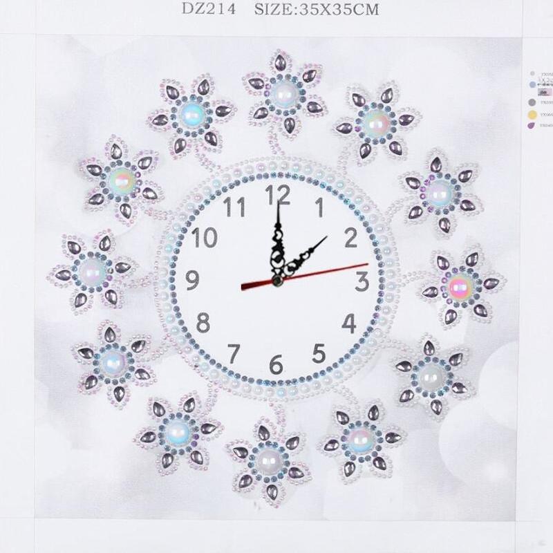 Настенные часы «сделай сам», алмазная живопись, сверла специальной формы, настенные часы с вышивкой, цветок, бабочка, вышивка крестиком, часы