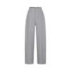 Jiuzi Anna Women's Simple Slouchy Fleece-Lined Curved Knife Pants