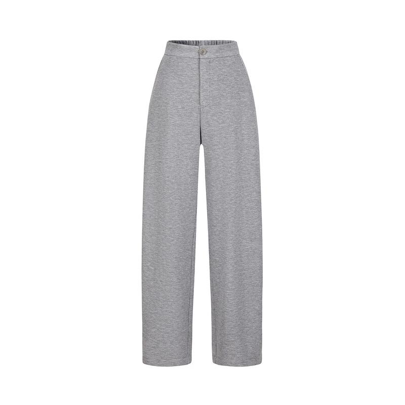 Jiuzi Anna Women's Simple Slouchy Fleece-Lined Curved Knife Pants
