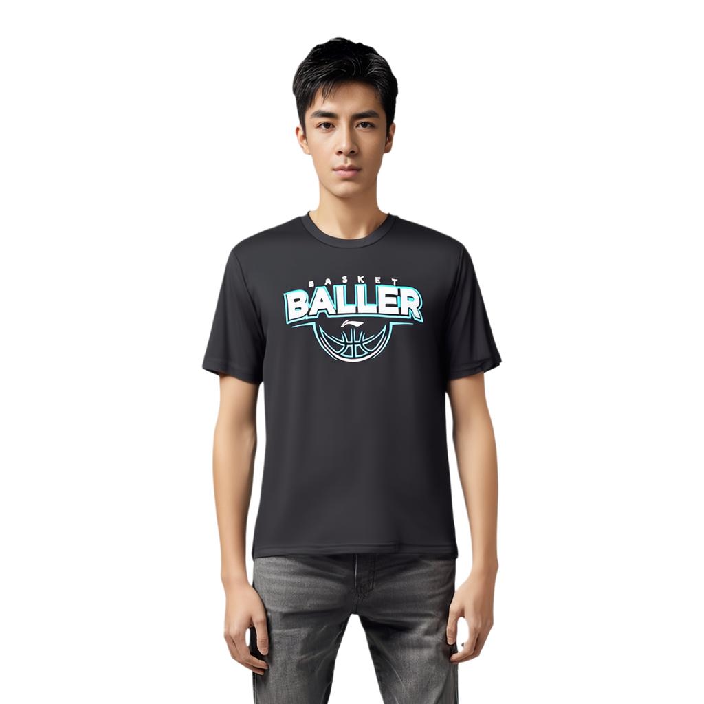 Спортивная коллекция Li Ning T-shirt Мужская Фантомная Ночь Черный YTSU077-2