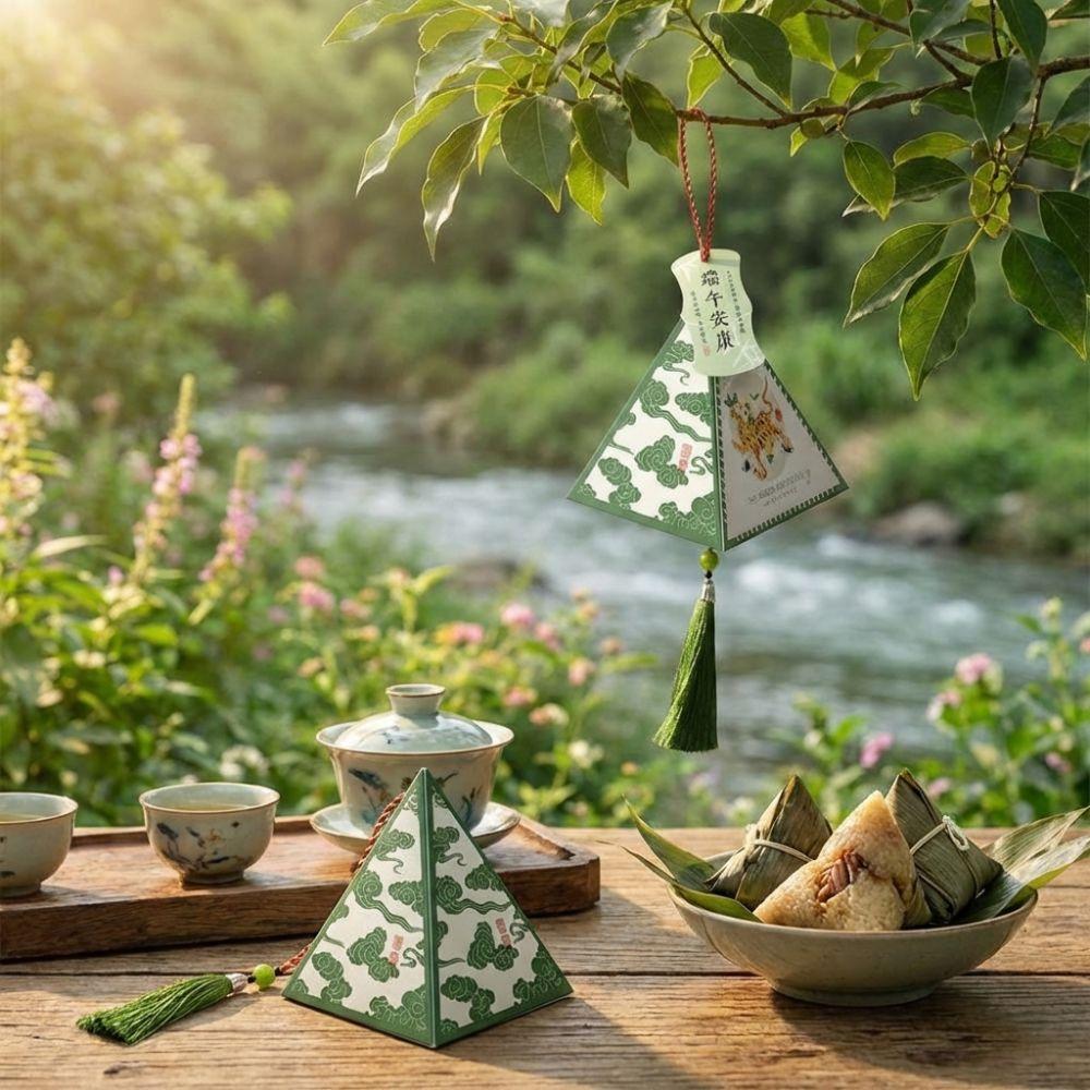 10Pcs Traditional Zongzi Packaging Box Thickened Single Zongzi Container Gift Giving