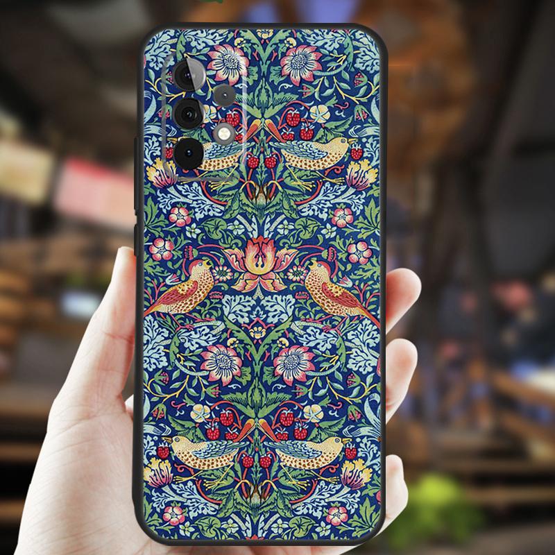 Чехол William Morris для Samsung Galaxy A54 A34 A24 A14 A12 A32 A52 A51 A71 A50 A70 A13 A33 A53 A52S Бампер